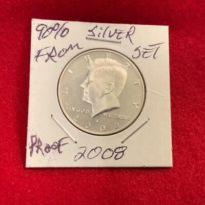 2008 90% SILVER KENNEDY PROOF HALF