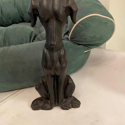 Lot 372  Dog Bed and Iron Doorstop