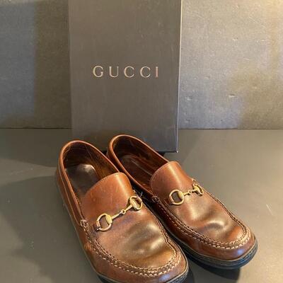 Lot 342: Gucci Leather Loafers Women's Size 9