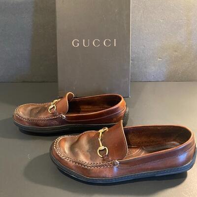Lot 342: Gucci Leather Loafers Women's Size 9