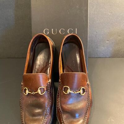 Lot 342: Gucci Leather Loafers Women's Size 9