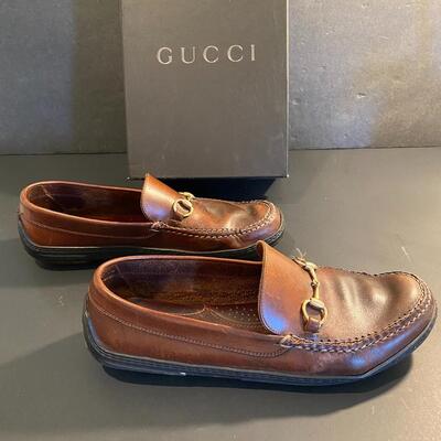 Lot 342: Gucci Leather Loafers Women's Size 9