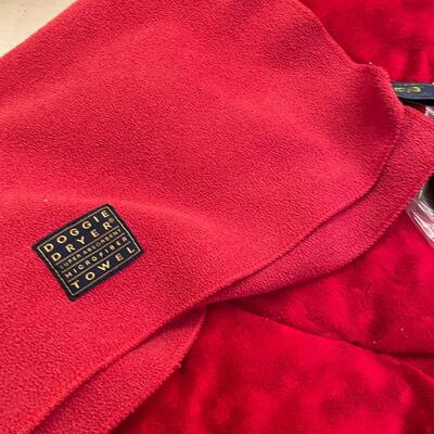 Lot 374  Dog Misc with Red Bed