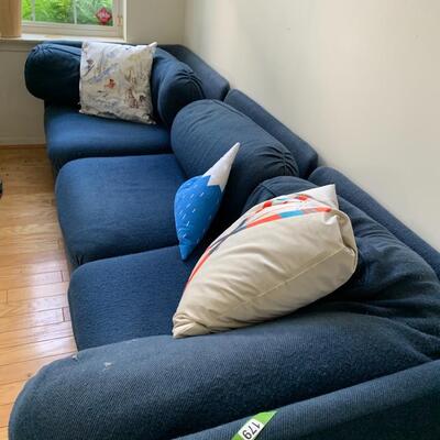 Lot 179:  Blue Adjustable Couch