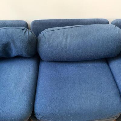 Lot 179:  Blue Adjustable Couch