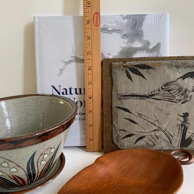 Lot 177: New Natural Wonders Book, Bird Painting, Pottery and More 