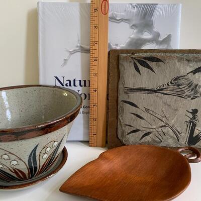 Lot 177: New Natural Wonders Book, Bird Painting, Pottery and More 