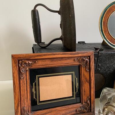 Lot 176: Black Star Antique Iron, Unique Metal Box and More 