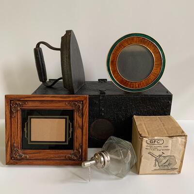 Lot 176: Black Star Antique Iron, Unique Metal Box and More 