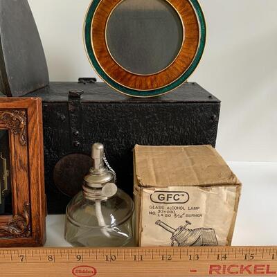 Lot 176: Black Star Antique Iron, Unique Metal Box and More 