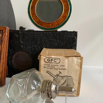 Lot 176: Black Star Antique Iron, Unique Metal Box and More 