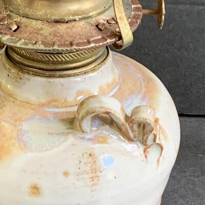 Lot 172: Stoneware Oil Lamp & More