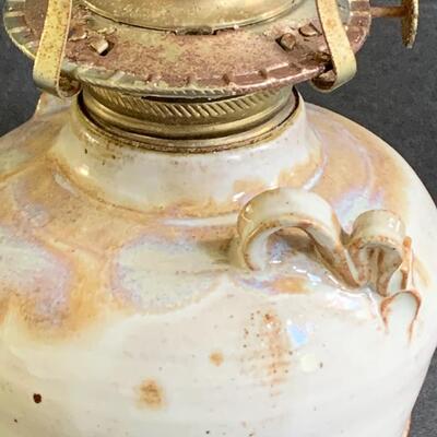 Lot 172: Stoneware Oil Lamp & More
