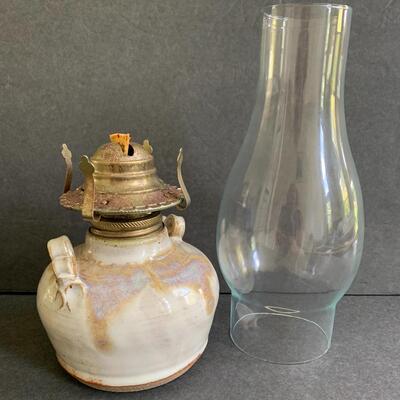 Lot 172: Stoneware Oil Lamp & More