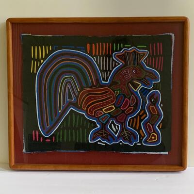 Lot 171:Framed Cuna Indian Mola Art