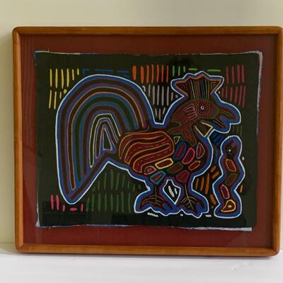 Lot 171:Framed Cuna Indian Mola Art