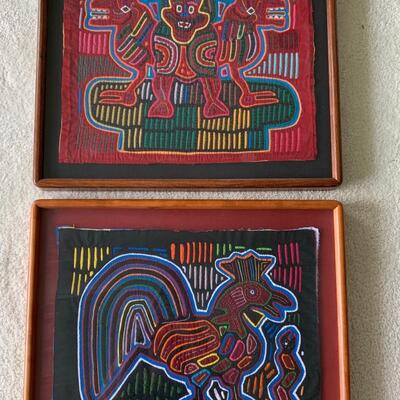 Lot 171:Framed Cuna Indian Mola Art