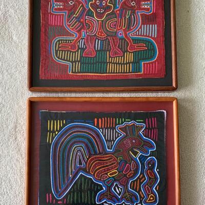 Lot 171:Framed Cuna Indian Mola Art