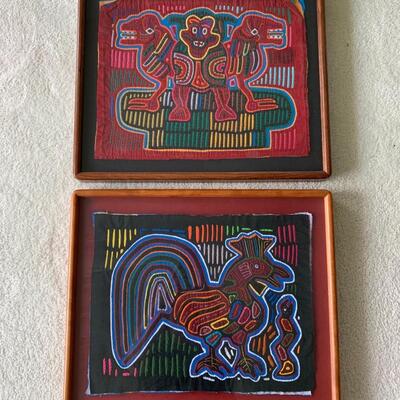 Lot 171:Framed Cuna Indian Mola Art