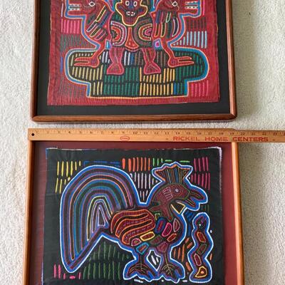 Lot 171:Framed Cuna Indian Mola Art