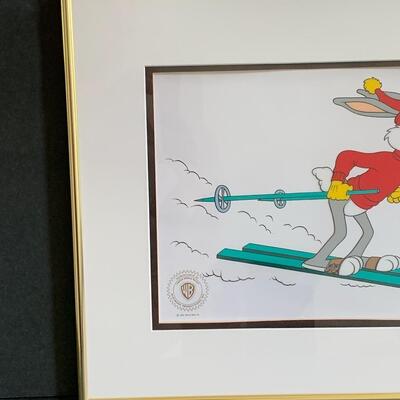 Lot 170: Framed Limited Edition Series Sericel "Snow Shoe Bugs" w/COA