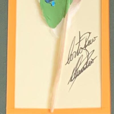 Lot 169:  Signed Painted Feather