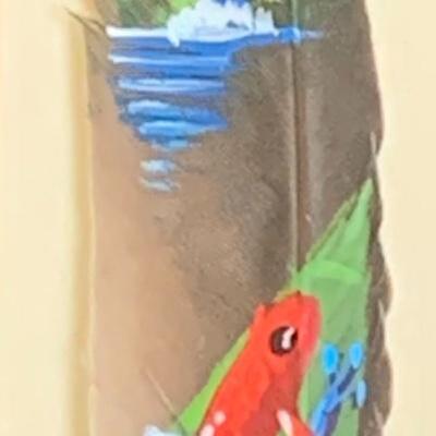 Lot 169:  Signed Painted Feather