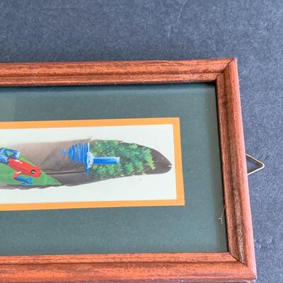 Lot 169:  Signed Painted Feather