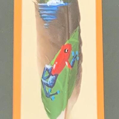 Lot 169:  Signed Painted Feather