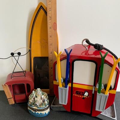 Lot 167: Vail Skiing, Handmade Frame, Unique Bird Feeder & More Ski Lot