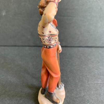 Lot 166:  Lady Skier Zeni Scupture, Block Puzzle & More