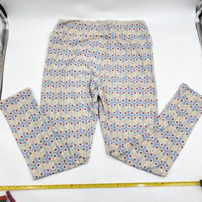 LULAROE â€œTALL & CURVYâ€ BLUE & YELLOW LEGGINGS