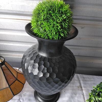 LOT 79 VASE WITH FAUX GREENERY