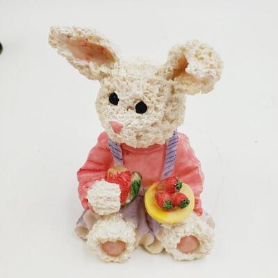 EASTER BUNNY FIGURES BUNDLE OF 4
