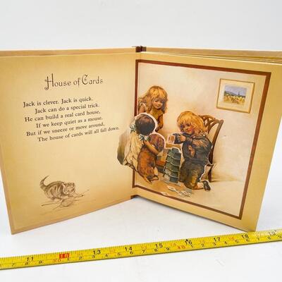 VINTAGE WOODEN GUEST LOG BOOK & POP-UP BOOK