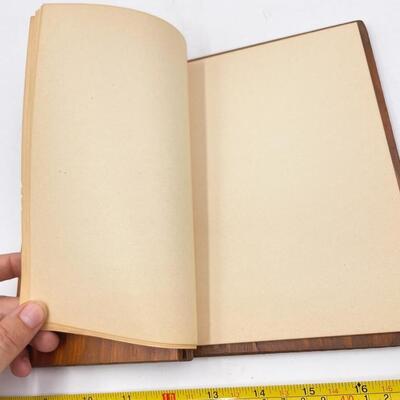 VINTAGE WOODEN GUEST LOG BOOK & POP-UP BOOK