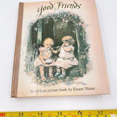 VINTAGE WOODEN GUEST LOG BOOK & POP-UP BOOK