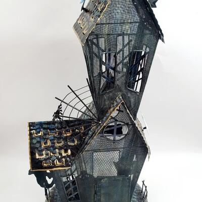 DECORATIVE METAL HALLOWEEN SCENE CANDLE HOLDERS