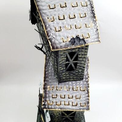 DECORATIVE METAL HALLOWEEN SCENE CANDLE HOLDERS