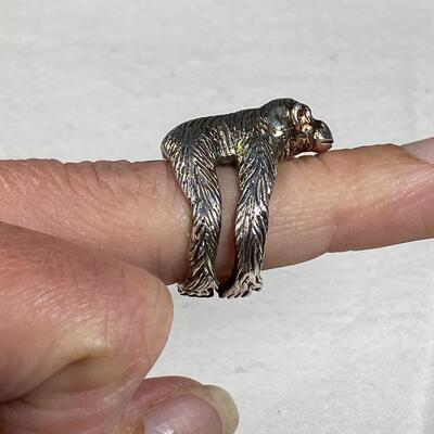 Monkey Ape Finger Wrap Ring Size 7