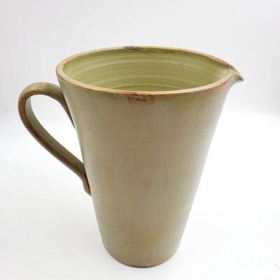 DECORATIVE GREEN PITCHER~POTTERY MADE IN ITALY