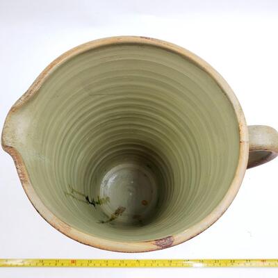 DECORATIVE GREEN PITCHER~POTTERY MADE IN ITALY