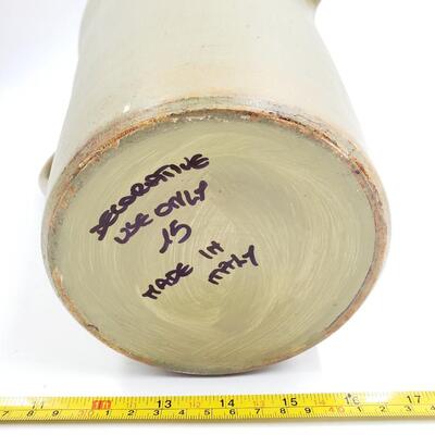 DECORATIVE GREEN PITCHER~POTTERY MADE IN ITALY