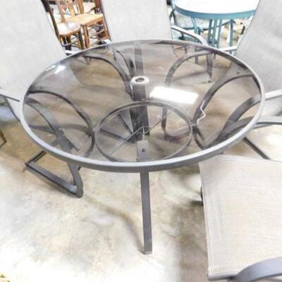 Outdoor Patio Table and Fabric Chair Set 42