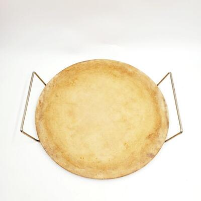 PAMPERED CHEF 13 INCH PIZZA BAKEWARE STONEWARE WITH WIRE RACK 