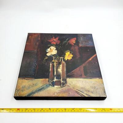 GORGEOUS 12X12 CANVAS FLORAL PRINTS SET OF 2