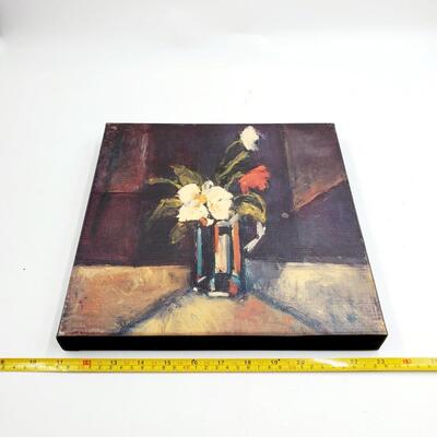 GORGEOUS 12X12 CANVAS FLORAL PRINTS SET OF 2
