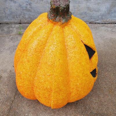VINTAGE SEASONS MELTED POPCORN LIGHT UP JACK~O~LANTERNS BUNDLE OF 4