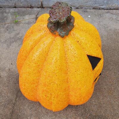 VINTAGE SEASONS MELTED POPCORN LIGHT UP JACK~O~LANTERNS BUNDLE OF 4