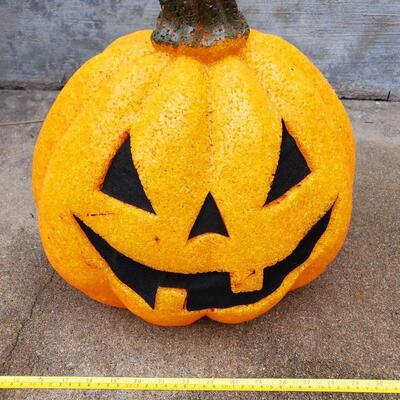 VINTAGE SEASONS MELTED POPCORN LIGHT UP JACK~O~LANTERNS BUNDLE OF 4